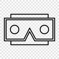 cinema, illusion, stereo, image icon svg