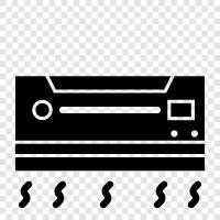 Klimaanlage, Kühlung, Ventilator, Haus symbol