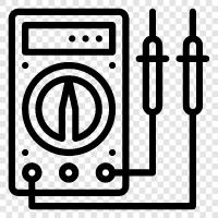 voltage, current, ammeter, ohmmeter icon svg