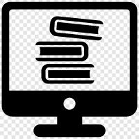academic library, electronic library, research library, online library icon svg