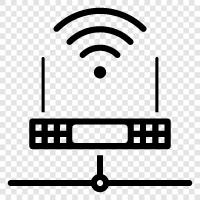 Zugang, Modem, WLAN, LAN symbol