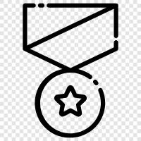 accolades, honors, medals, ribbons icon svg