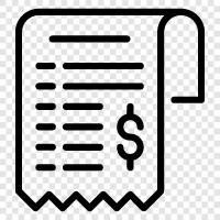 account, billing, expense, letter icon svg