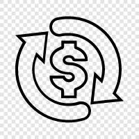 accounting, investments, stocks, money icon svg