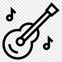 acoustic, electric, strings, guitar tuner icon svg