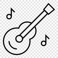 acoustic, electric, chords, tabs icon svg