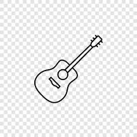 acoustic guitar, electric guitar, acoustic bass, electric bass icon svg