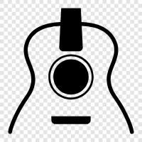 acoustic, electric, strings, picking icon svg