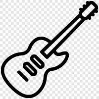 acoustic, electric, steel string, Guitar icon svg