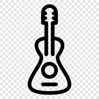 Acoustic, Electric, Strings, Guitars icon svg