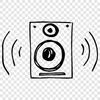 acoustic speaker, portable speaker, wireless speaker, music speaker icon svg