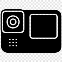 action camera, GoPro, action camera accessories, action camera reviews icon svg