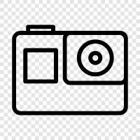 action camera, digital camera, GoPro HERO4 Black, HERO4 Silver icon svg