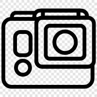 action camera, drone, gopro, drone footage icon svg