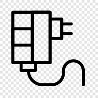 adapter cables, adapter plugs, AC adapter, DC adapter icon svg