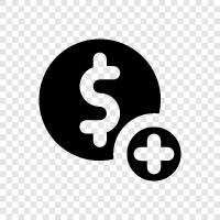 Add Cash, Add Funds, Add Cash Flow, Add Revenue icon svg