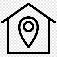 address, house, street, city icon svg