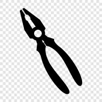 adjustable pliers, pipe pliers, wire cutter pliers, crimping icon svg