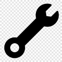 adjustable wrench, ratchet wrench, socket wrench, mechanics wrench icon svg