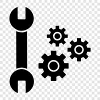 adjustable wrench, ratcheting wrench, socket wrench, hex wrench icon svg