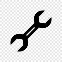 adjustable wrench, socket wrench, ratchet wrench, chisel wrench icon svg