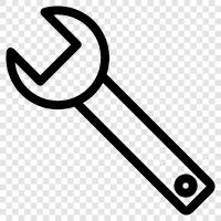 adjustable wrench, hex wrench, socket wrench, torque wrench icon svg