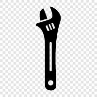 adjustable wrench, socket wrench, ratchet wrench, breaker bar icon svg