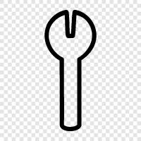 adjustable wrench, openend wrench, socket wrench, hex wrench icon svg