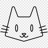 adorable cat face, cartoon cat face, beautiful cat face, funny cat face icon svg