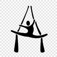 hava balesi, aerial pota, aerial pota egzersizi, aerial yoga egzersizi ikon svg