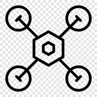 Antenne, Quadcopter, unbemanntes Luftfahrzeug, UAV symbol