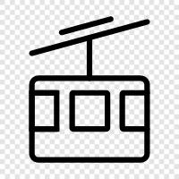 Aerial tramway, Aerial tramway system, Aerial tramway system development, Cableway icon svg