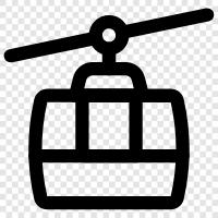 aerial tramway, Aerial Tramway Line, Cableway icon svg