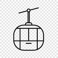 aerial tramway, aerial wagon, aerial lift, aerial tram icon svg