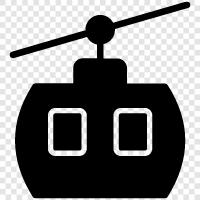 aerial transportation, aerial tram, aerial truck, aerial lift truck icon svg