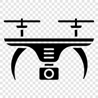 Antenne, Luftaufnahmen, unbemanntes Luftfahrzeug, Quadcopter symbol