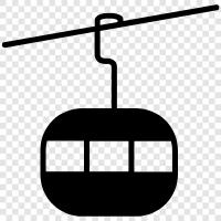 aerial, cable car, fun, thrill icon svg