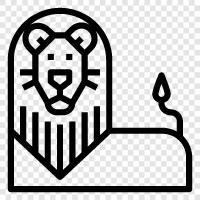 African lion, lionesses, big cat, endangered animal icon svg