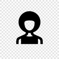 African, black, curly hair, hair icon svg