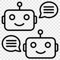 natural language processing, Bots, messaging, customer service icon svg