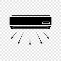 Klimaanlage, Kältemittel, Kühlung, Ventilator symbol