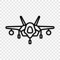 aircraft, jet fighter, military, combat icon svg