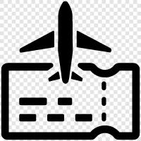 airfare, cheap air ticket, discount air ticket, flight ticket icon svg
