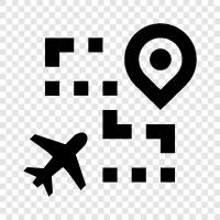 airline route, airfare, airline ticket, flight schedule icon svg