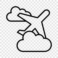 Flugzeug, fliegen, Luftfahrt, Flugzeugteile symbol