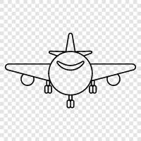 airplane, flying, take off, landing icon svg