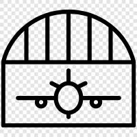 airplane hangar, airplane storage, airplane hangar storage, aircraft hangar icon svg