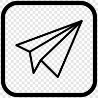 airplane, model, paper, flying icon svg