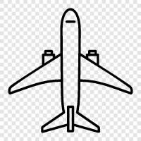 Flugzeug, fliegen, reisen symbol