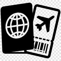 airplane ticket passport application, airplane ticket passport form, airplane ticket passport renewal, airplane ticket passport icon svg
